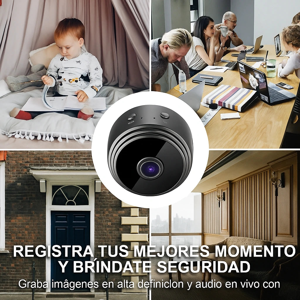 Cámara Mini Espía de seguridad Wifi - Negra