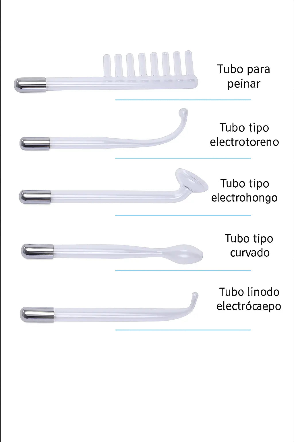 Kit de Alta Frecuencia Portátil 4 en 1 – Piel Limpia, Acné Controlado y Cabello Más Fuerte