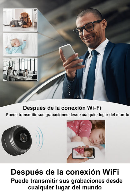 Cámara Mini Espía de seguridad Wifi - Negra