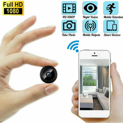 Cámara Mini Espía de seguridad Wifi - Negra