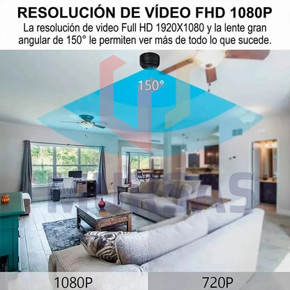 Cámara Mini Espía de seguridad Wifi - Negra